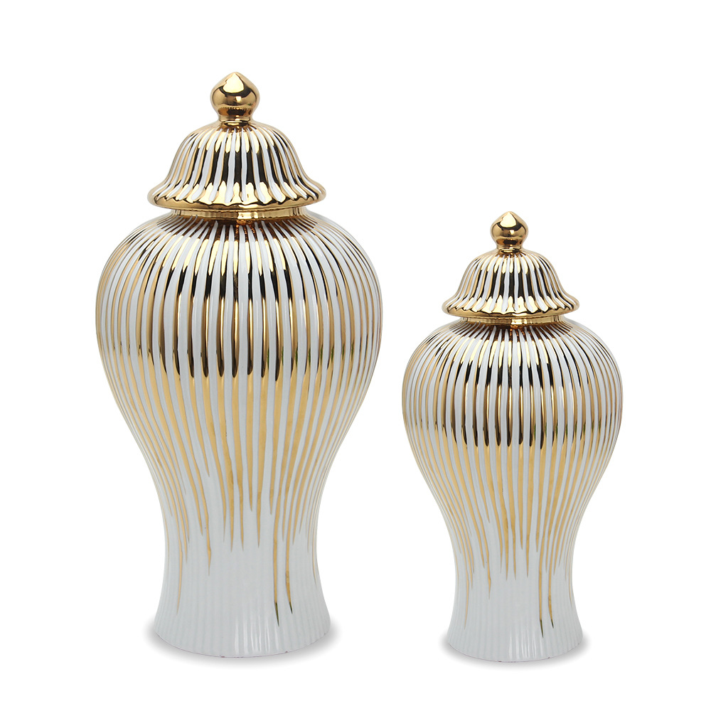 White Textured Ginger Jar - Extra Large main image 1