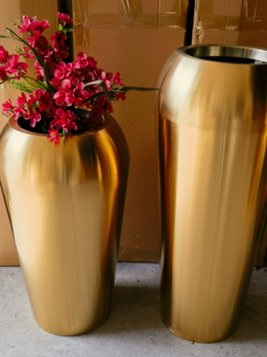 Large Modern Brushed Decorative Pot (70cm)