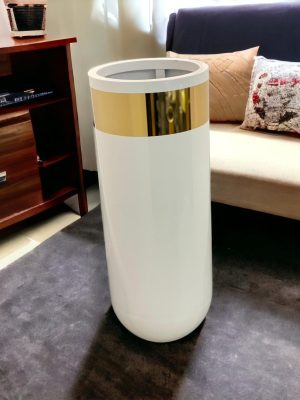 Modern Large Tall White And Gold Luxury Vase (Large)