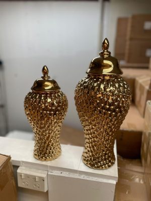 Gold Studded Ginger Jar (Small)